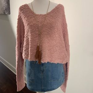 Size small Elan pink off the shoulder sweater